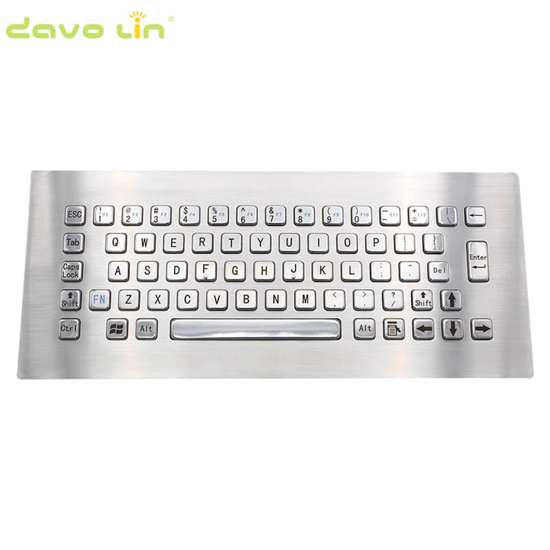 Teclado de Metal resistente para quiosco IP65, teclado Industrial de acero inoxidable a prueba de vandalismo con 65 teclas, para máquina expendedora de billetes