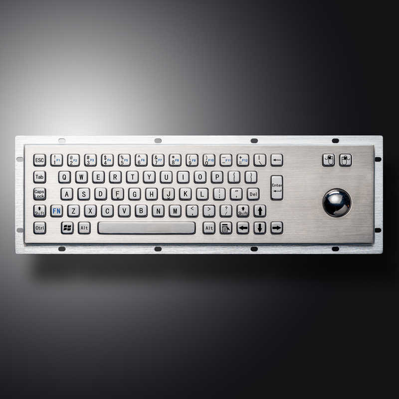 Teclado industrial impermeable de metal de acero inoxidable con ratón