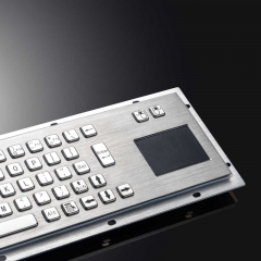 Panel de montaje impermeable IP65 robusto quiosco con cable USB PS2 teclado industrial de metal con panel táctil